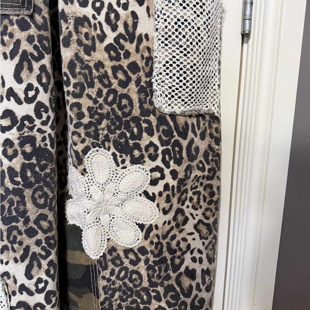 POL Leopard Print Patchwork Overalls - image 12